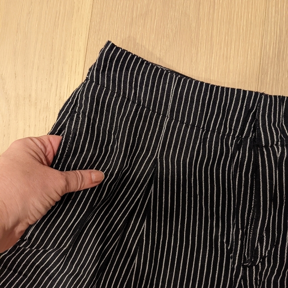 Black and White Striped Women's Shorts - Picture 8 of 8